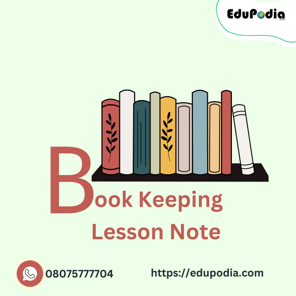 Book Keeping Lesson Note