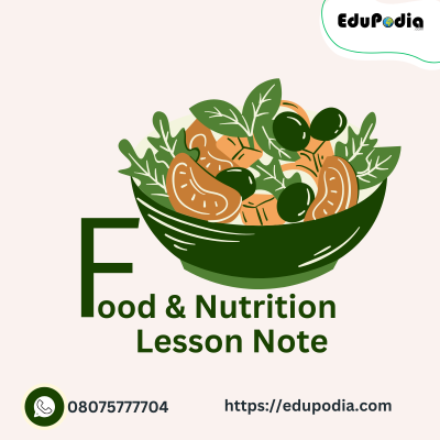 Food and Nutrition Lesson Note